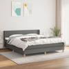 3130122 vidaXL Divan Bed with Mattress Dark Grey 160x200cm Fabric