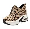 Обувь осень и весна новый внутренний рост студент повседневная спортивная обувь леопардовый принт слипоны мокасины кроссовки P793