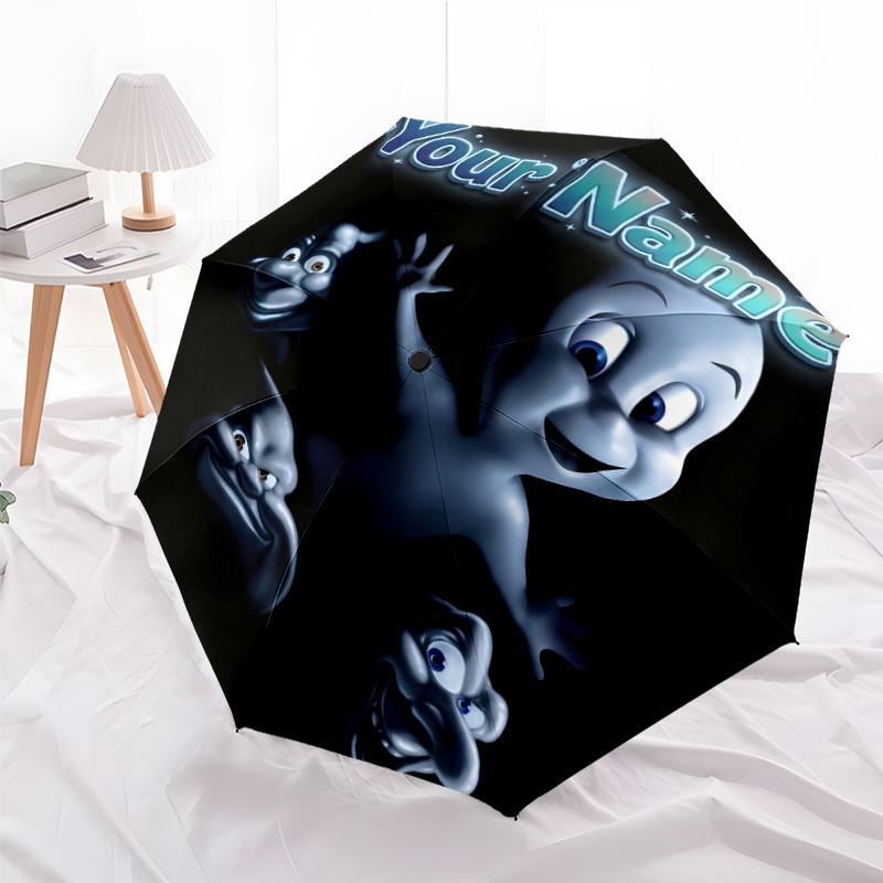 Personalized Name Casper Print Umbrella, UV Shielding. It Has Eight Sturdy Ribs for Outdoor Use And Perfect As a Holiday Gift