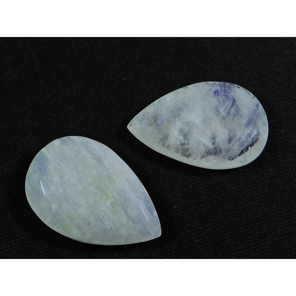 20X30 ММ Натуральный Радужный Лунный Камень Шахматная Огранка Груша Свободный Драгоценный Камень 2 Шт. Лот RML-880