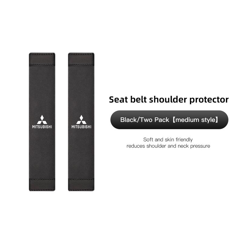 2Pcs Car Seat Belt Cover Shoulder Protector Auto Accessories For Mitsubishi Eclipse Lancer Outlander Pajero Ralliart Star Mirage