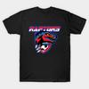 Мужская черная футболка с принтом Raptors Футболка Хлопковая с принтом на бумаге для термопереноса без вырезания