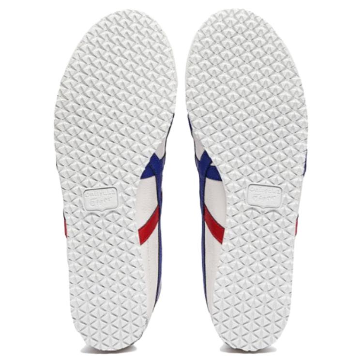 ONITSUKA TIGER Mexico 66 Удобные Универсальные Прочные Нескользящие Поддерживающие Низкие Повседневные Кроссовки Унисекс Белый Синий Красный 1183C693-100