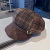 Women S Vintage Wool Blend Octagonal Newsboy Cap Casual Outdoor Hat