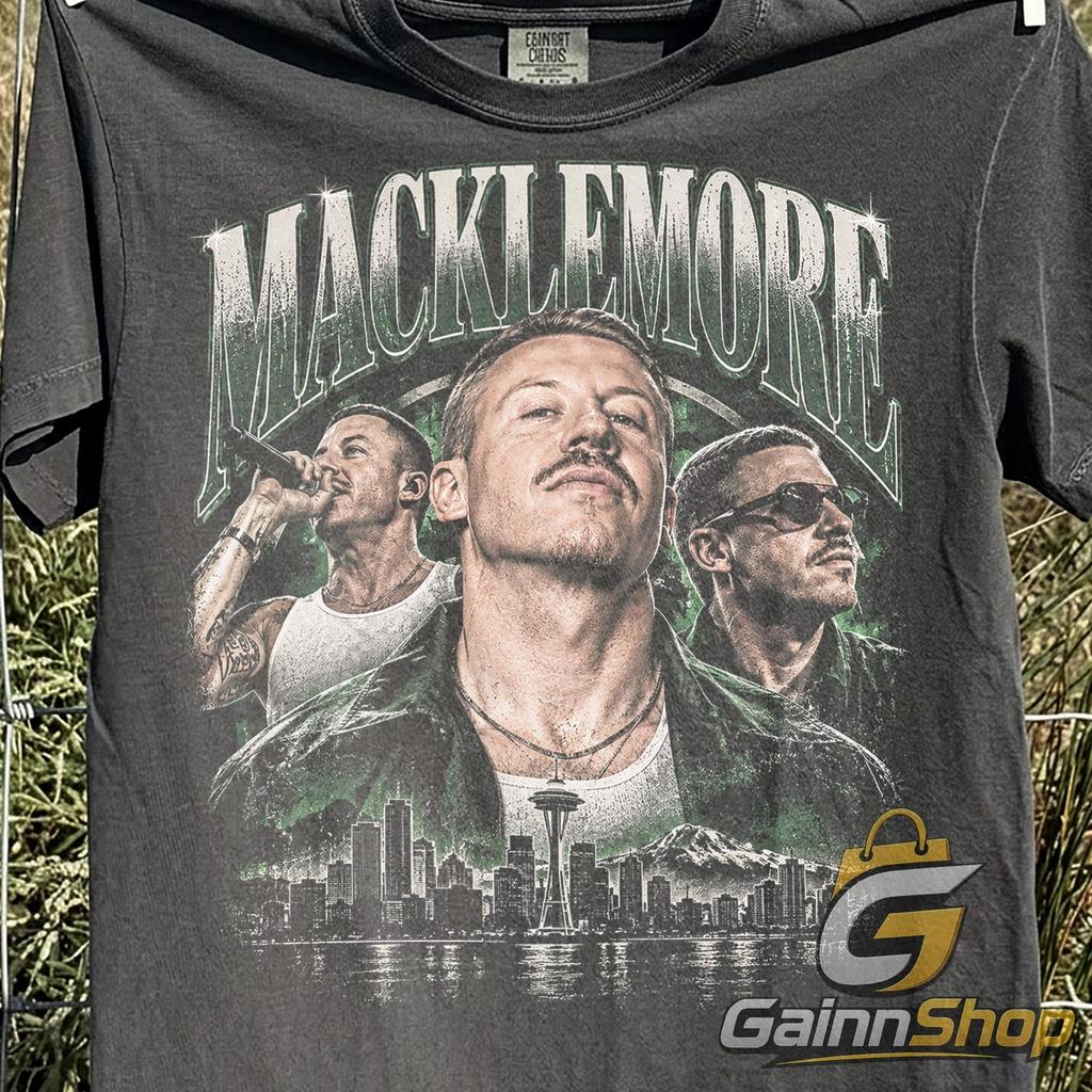 Macklemore Shirt, Vintage Macklemore Rap Tee, Seattle Hip Hop Shirt, Retro 90s Style Rap T-Shirt, Macklemore Fan Gift
