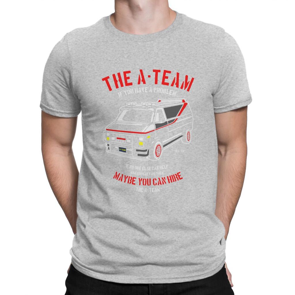 Машап ТВ 80-х Ханниба Мэн Футболка Команда А Безумная футболка Короткий рукав Круглый воротник Футболки Чистый хлопок Принт Одежда