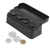 Universal Car Interior Plastic Coin Case Storage Box Holder Change Container Organizer Black