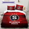 Sparta Prague football logo Pattern Bedding Home Decoration Birthday Gift (1 * duvet cover + 2 * pillowcase, without core)