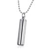 Beads Chain Openable Cylindrical Tube Wishing Bottle Necklace Perfume Vial Pendant Stainless Steel