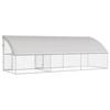 Dog Kennel 3 pcs Silver 6 x 2 x 2 m Galvanized Steel