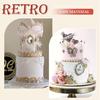 4 Pcs Photo Frame Silicone Molds, Baroque Style Air Dry Clay Molds, Mini Frame Molds Silicone for Cupcake Topper Cake Decoration Chocolate Candy