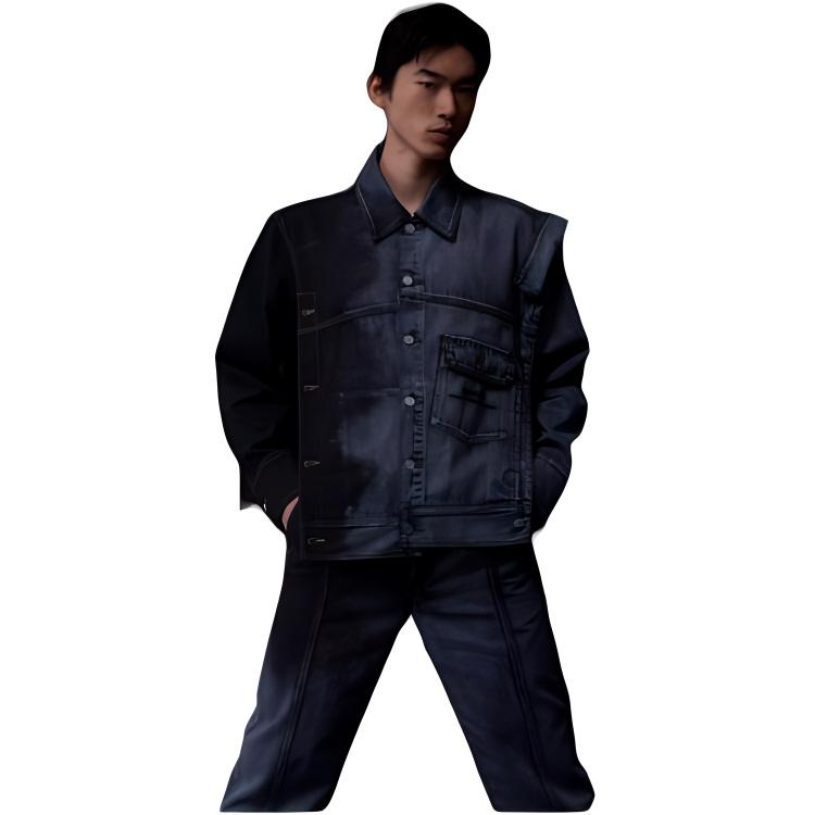 Levis X Pioneer Series Повседневная удобная джинсовая куртка унисекс Куртка черная серая A1050-0000