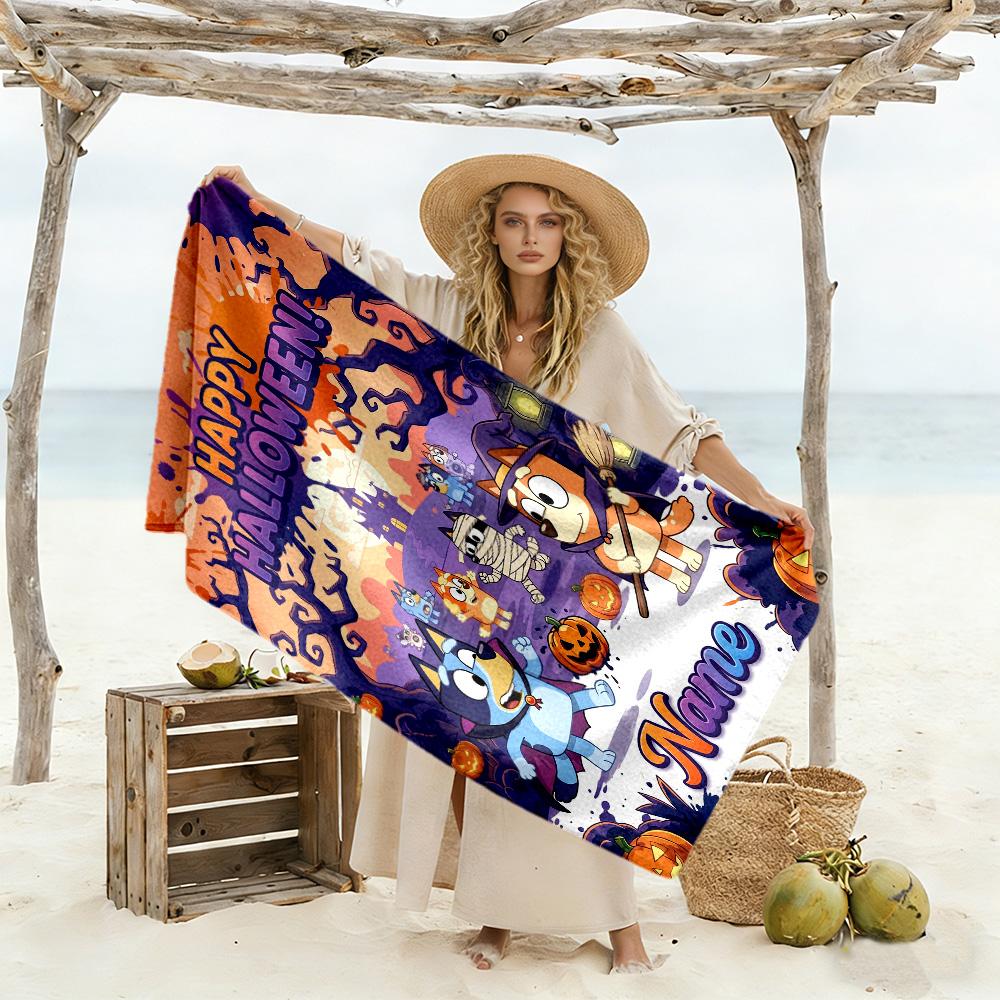 Soccer Friends Christmas Celebration Personalized Text Beach Towel Super Soft Microfiber Quickdry Fabric