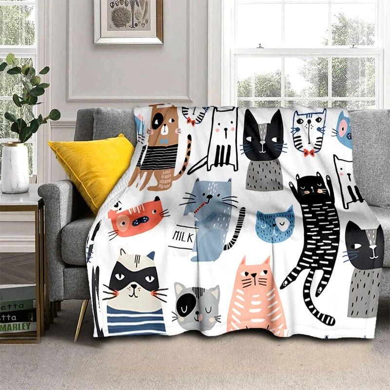 Мягкая плюшевая кровать с мультяшными животными, тонкие одеяла для пикника с героями мультфильмов, современное фланелевое одеяло Gedruckt Bettdecke Geschenk