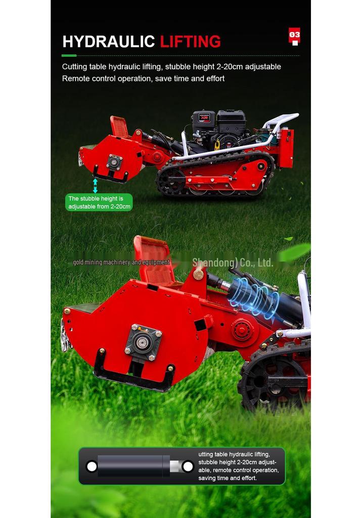 Remote-Controlled 80 Type Compact Crawler Lawnmower for Orchards and Pastures