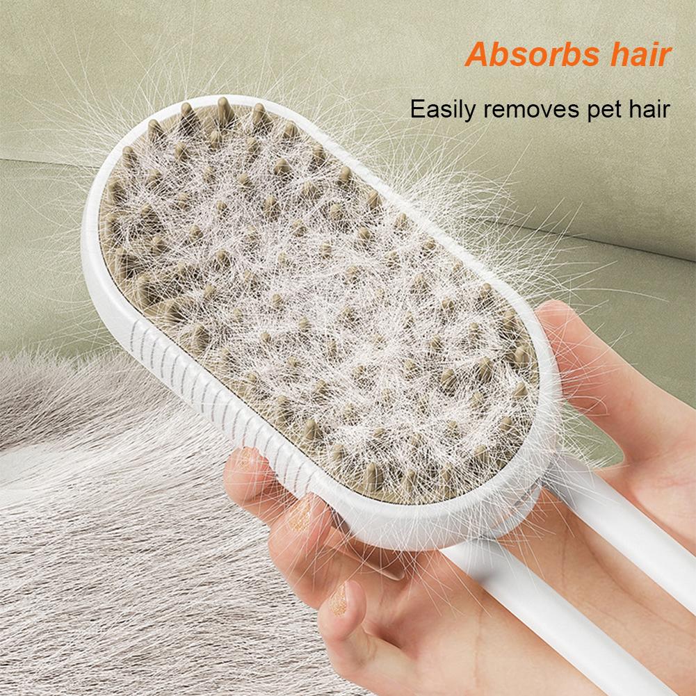 USB Rechargeable Cat Dog Grooming Comb With Electric Water Spray Cat Steam Brush For Pet Massage Cats Dogs Hair Removal Combs