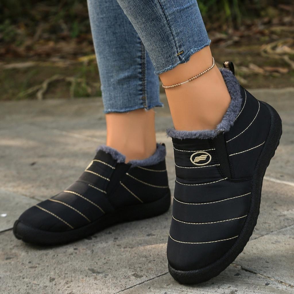 Новые хлопковые ботинки большого размера, утепленные и утолщенные зимние ботинки, теплая повседневная обувь