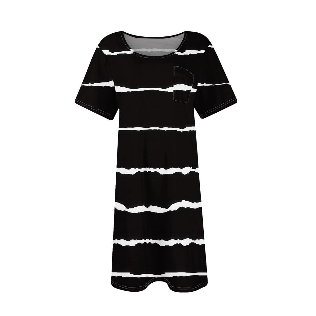 Женские летние платья с коротким рукавом, льняные повседневные футболки, пляжные платья-миди, сарафаны с карманами