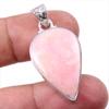 Подвеска из чистого серебра 925 пробы с натуральным розовым опалом ручной работы 1,75 дюйма p5g08