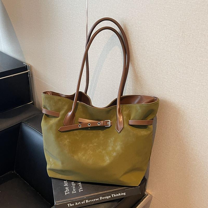 Deerskin Pattern Handbag Large Capacity Tote Bag Fashionable New Commuter Bag Shoulder Bag Underarm Women's Bag