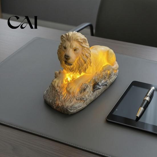 Настольная лампа-ночник на USB-питании 3D-животное, светодиодная лампа, скульптура дельфина, совы, льва из смолы, стол, ретро-стиль, лампа, декор для спальни,