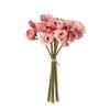 Realistic Artificial Roses Flowers Bouquet Mini Fake Flowers Small Tea Rose  Wedding Party Decor