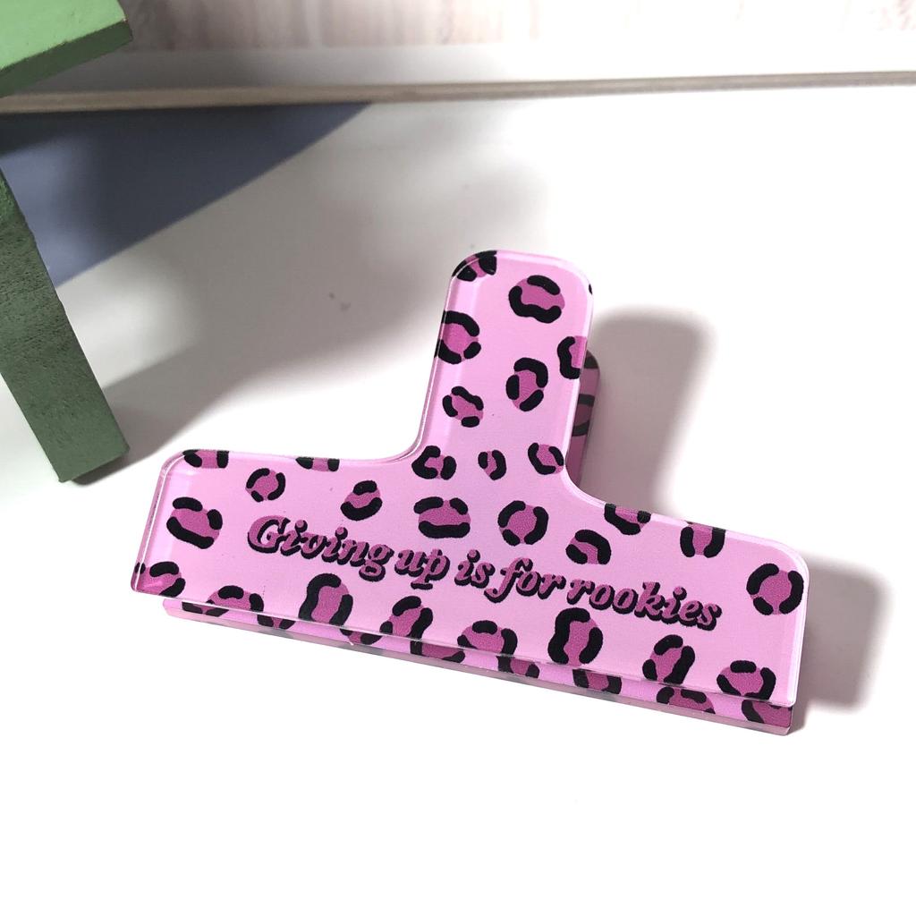 1 Piece Transparent Acryllic Paper Clip Simplicity Korean Fashion Non-sticky Memo Pad Clip Beautiful Snack Seal Clip Student