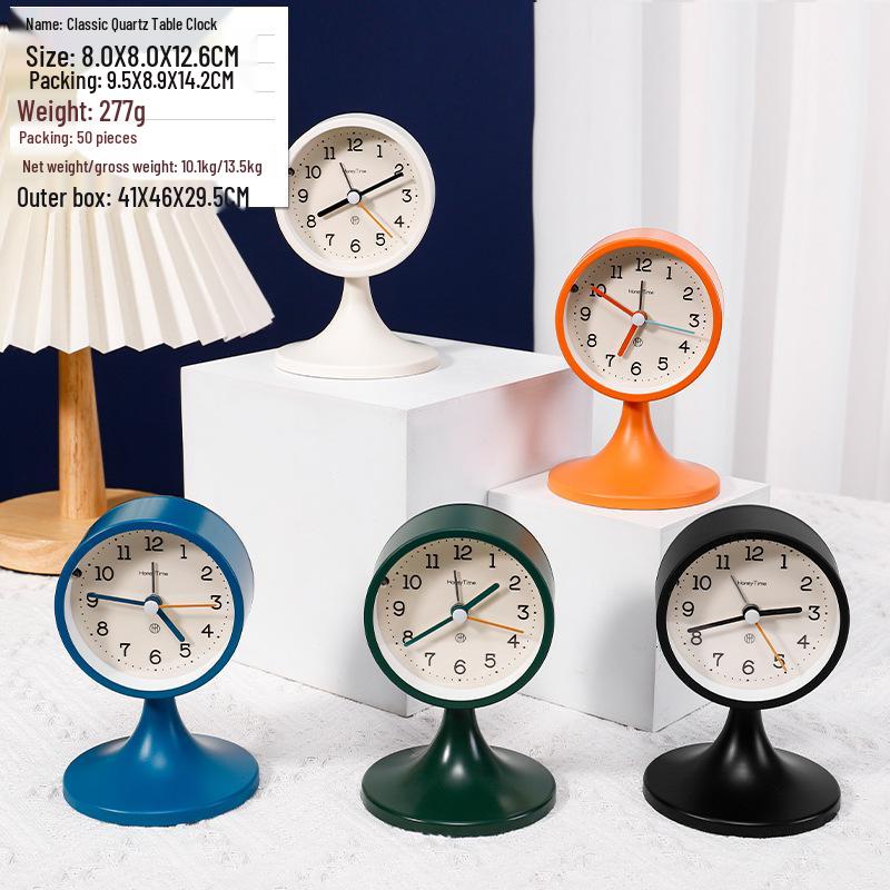 Ретро-будильник с громким звонком и ночником - бесшумные прикроватные часы, креативный подарок для студентов и декор спальни