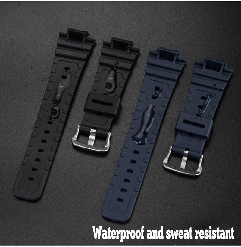 16-мм силиконовый ремешок для Casio G-Shock GW-5000/B5600/M-5610 DW5600e GLX-5600 Ga2100, водонепроницаемый ремешок из смолы и резины