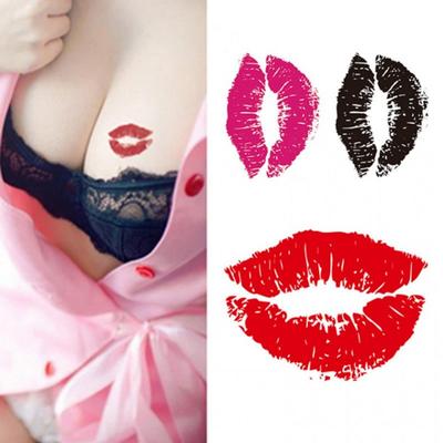 Поцелуй губы стираемая отметка форма и ощущение магазин татуировки наклейки, 2 шт., см. страницу с подробностями, см. страницу с подробностями