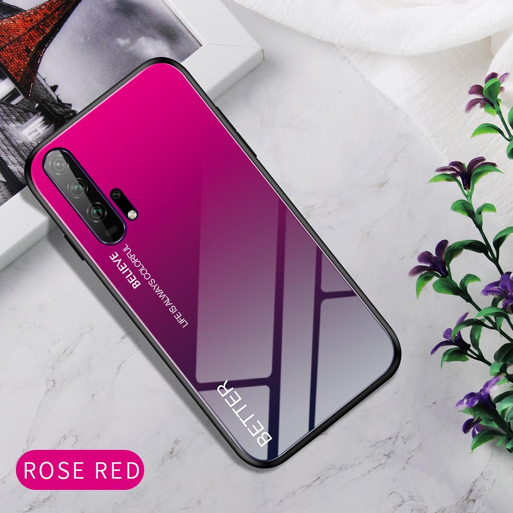 Для Huawei Honor 20 Pro Чехол Роскошный Мраморный Градиентный Жесткий Закаленный Стеклянный Защитный Задний Чехол для huawei honor 10i 20
