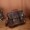 Men Crazy Horse Leather Antique Vintage Design Business Briefcase Laptop Bag Attache Messenger Bag Tote Portfolio