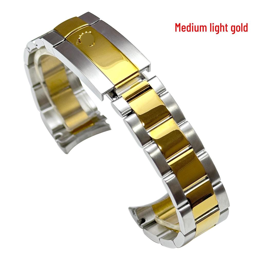 Нержавеющая сталь, ремешок для часов с изогнутым концом для Rolex Submariner, Datejust, Oyster Perpetual, Daytona - Подходит для 20 мм и 21 мм