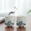 Пара керамических чайных чашек Qianli Jiangshan