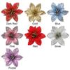 Gold Powder Glitter Home Xmas Ornaments Christmas Tree Decorations Christmas Flowers Fake Flowers