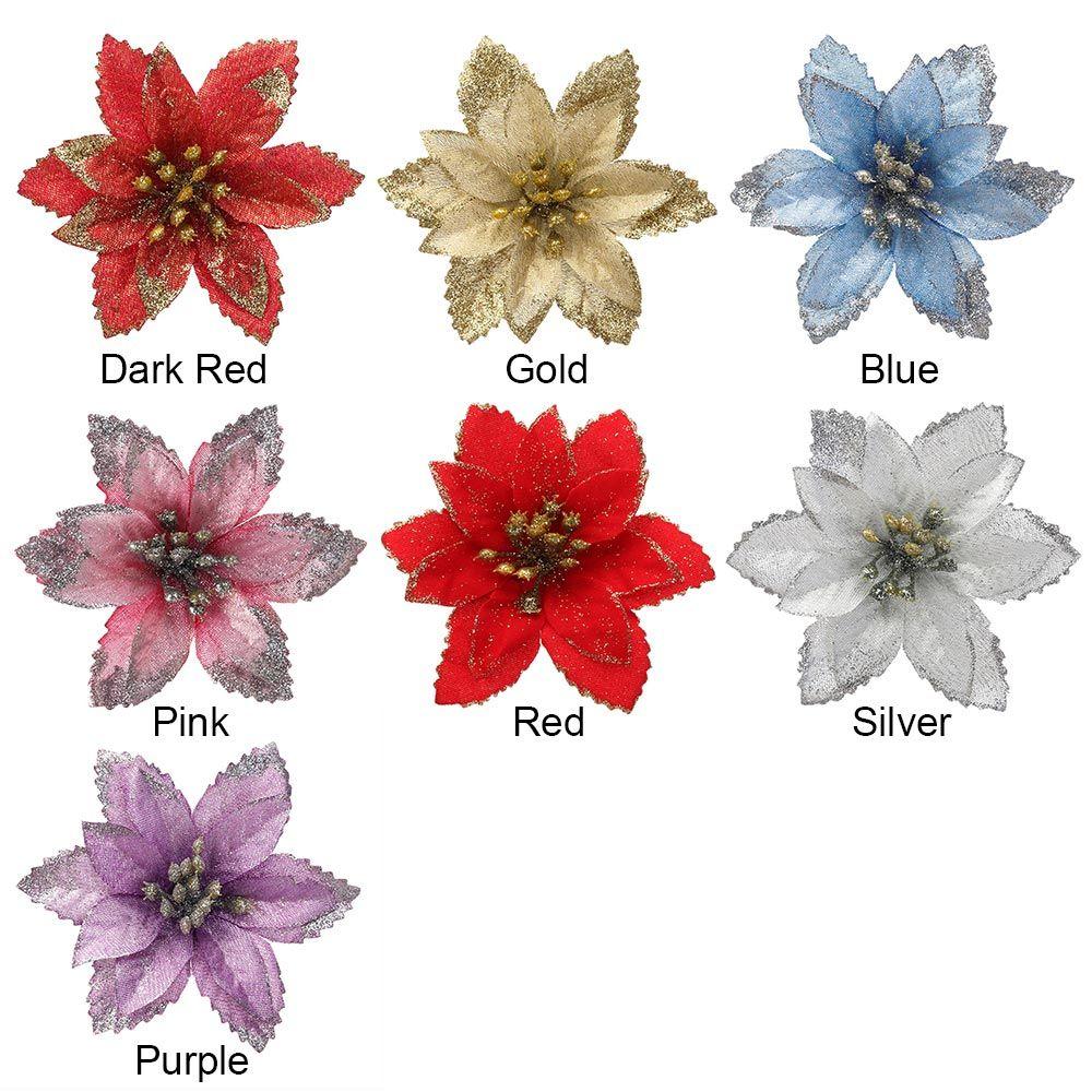 Gold Powder Artifical Christmas Tree Decorations Fake Flowers Christmas Flowers Home Xmas Ornaments