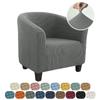 Club Arm Chair Cover Stretch Tub Chair Slipcover Solid Color Sofa Cover Polar Fleece Couch Covers for Bar Counter Living Room