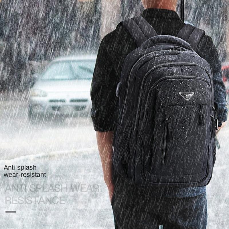 Рюкзак большой емкости, мужские рюкзаки для ноутбуков, 15,6 Оксфорд, черные однотонные школьные сумки, студенческий рюкзак для подростков, студентов, девочек