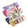 Cute Five Finger Socks Cartoon Women Toe Socks with Separate Fingers Cotton Mid Tube Bear Flower Socks Sports Yoga Spring Summer