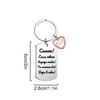 1Pc Love Accessories Commemorative Gift Russian Keychain Fashion Accessories Engraved Keychain Simple Style Stainless Steel