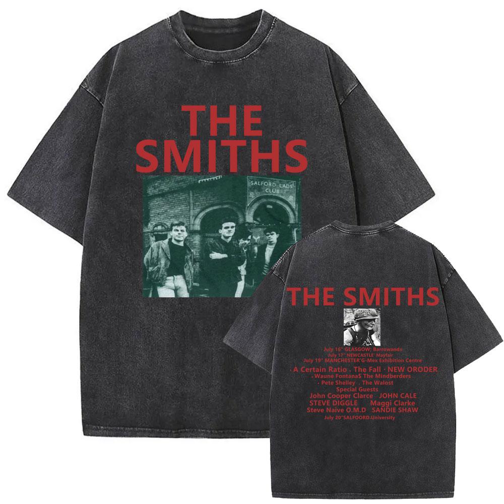 Rock Band The Smiths Более громкая Винтажная стираная футболка Альтернативная s Инди Морисси Футболка The Queen Is Dead Футболки Унисекс
