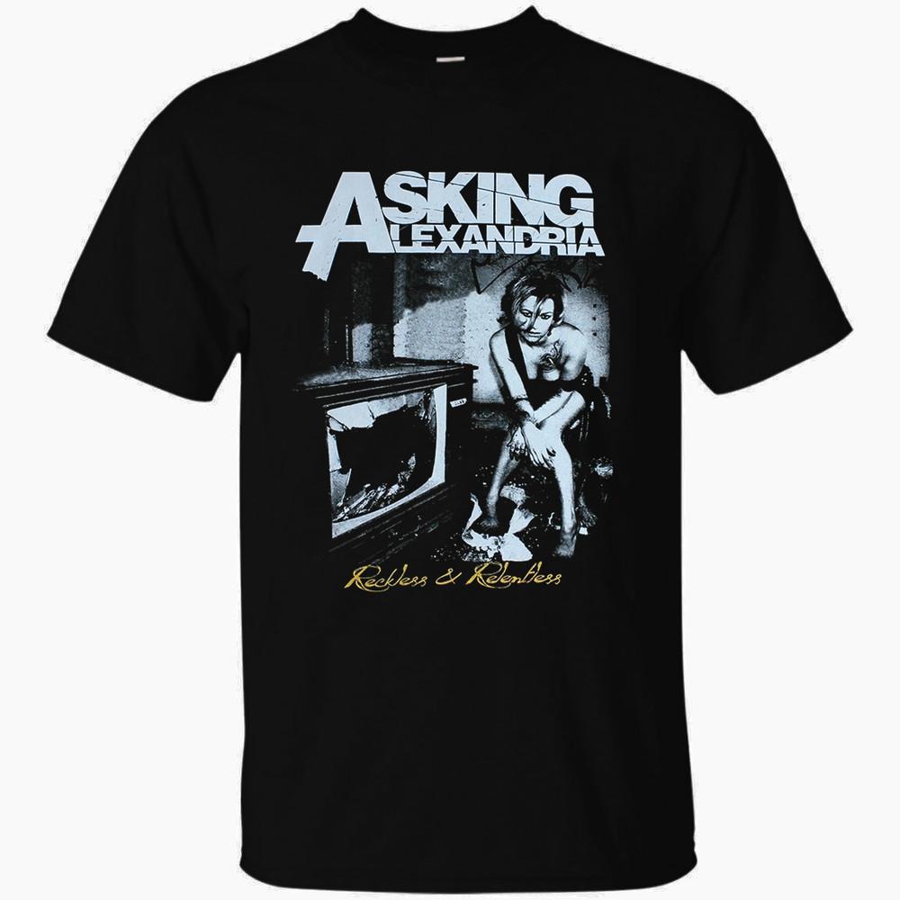 Rare Asking Alexandria Band Tshirt Short Sleeve Black Men Women S5XL Unisex T-Shirt