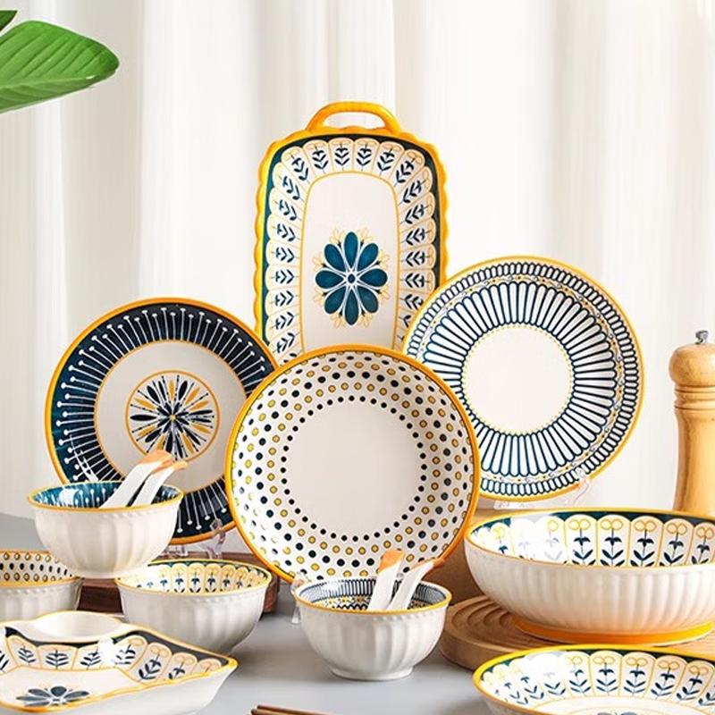 38-Piece Nordic Ceramic Dinnerware Set