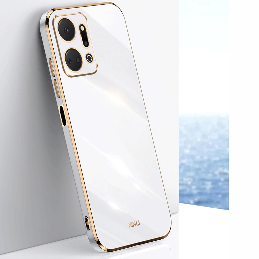 For Honor X7A Case Luxury Square Plating RKY-LX1, RKY-LX2, RKY-LX3 Phone Case ShockProof Silicone Back Cover Fundas