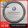 ear1 For VOLKSWAGEN VW 2025 Hot Leather Carbon Fiber Car Steering Wheel Cover Car Accessories For Volkswagen VW New R Rline Caddy Tig