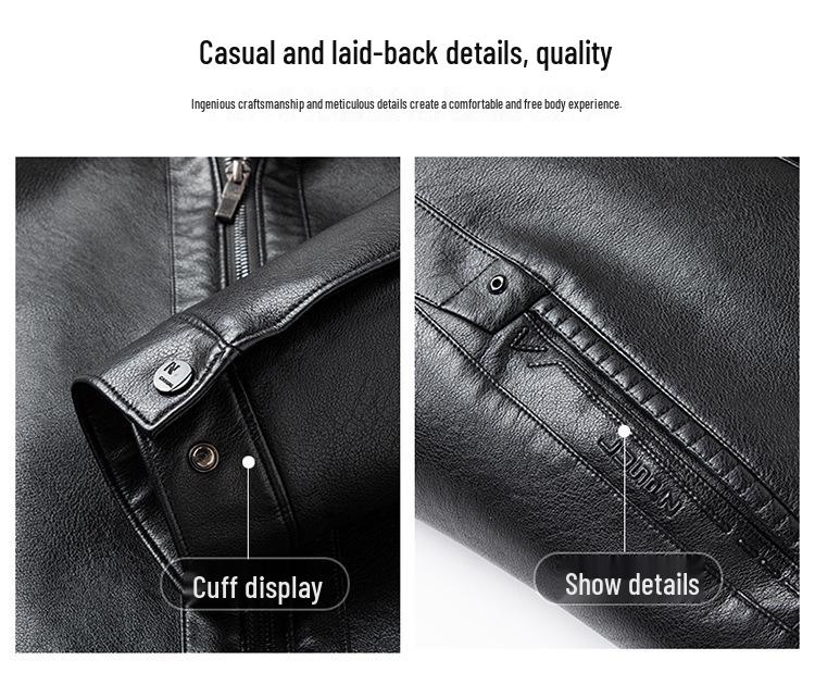 Мужская куртка из натуральной овчины - Теплая, утолщенная, стильная верхняя одежда для мужчин среднего и пожилого возраста