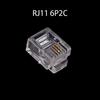 20/50/100 шт./лот RJ11 6P2C 6P4C 6P6C Телефонный Интернет Модульный Штекер Разъем RJ11 Коннектор RJ-11 Хрустальные Головки Позолоченные 6U