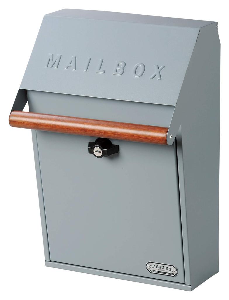 Почтовый ящик Seto Craft Синий Ключ Почта 25 x Настенный (ГОЛОВА) Серый, Замок, Слот 4,5 см, SI-3942-BG