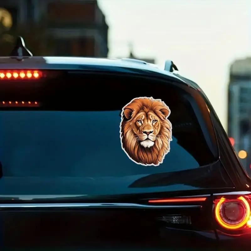 J484 # Автомобильная наклейка с рисунком льва, водонепроницаемая виниловая наклейка, автомобильные аксессуары, декор