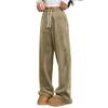 Женские пижамные штаны, плюшевые пижамные штаны, мягкая эластичная талия, пижамные штаны, однотонные штаны с 2 карманами